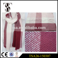 2016 новый дизайн дешево большой проверенный сетчатый цвет саржевого плетения акриловый шарф
